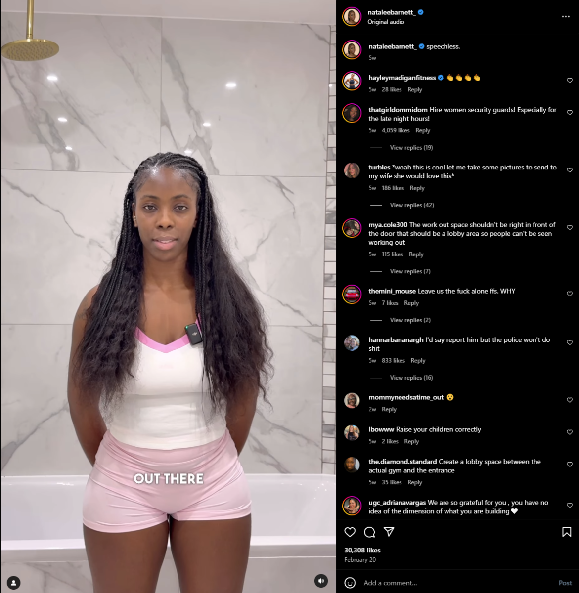 Snippet of one of Nataleebarnett_' Instagram post