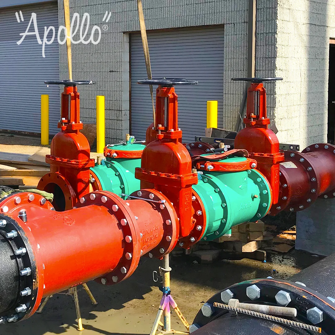 Graphic design for social media showcasing Apollo items that Aalberts IPS carry, created to highlight product durability, aimed at increasing brand awareness among industrial clients.