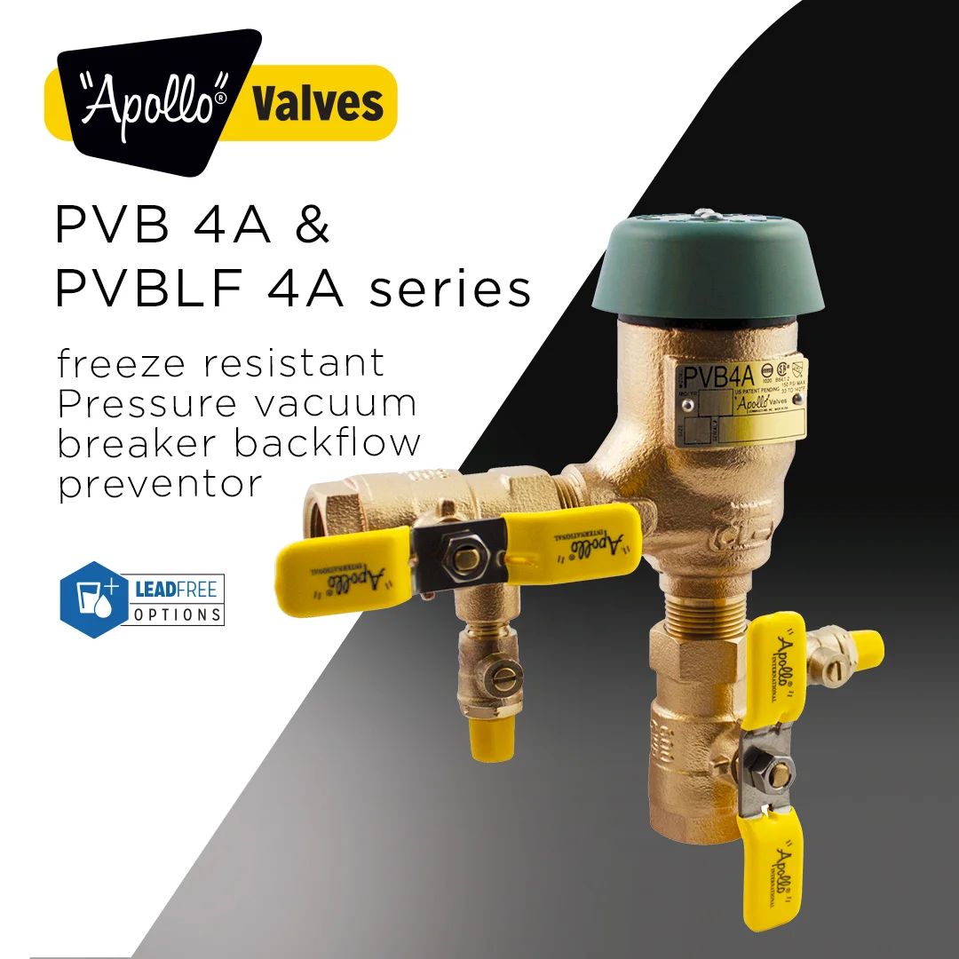 Graphic design for social media showcasing Apollo Valves product spotlight, created to highlight product durability, aimed at increasing brand awareness among industrial clients.